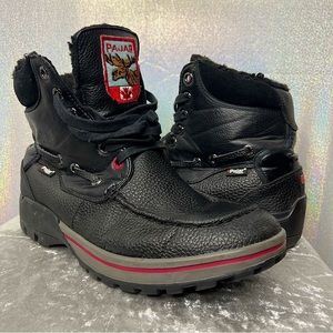 Pajar winter boots black high top sneaker style shoes black red blue shiny warm